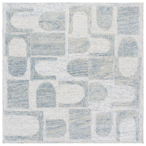 Safavieh Harvest Stylish Runner Area Rug - Hand-tufted Wool, Modern Design, Durable, Perfect Home Centerpiece Blue ,Grey Wool Pile Hvt110m-6sq