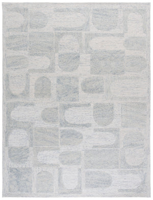 Safavieh Harvest Hand Tufted Wool Pile Area Rug - Elegant Indian Craftsmanship For Modern Home Decor Charm Blue ,Grey Wool Pile Hvt110m-6
