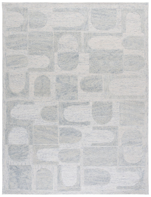Safavieh Harvest Hand Tufted Wool Pile Area Rug - Elegant Indian Craftsmanship For Modern Home Decor Charm Blue ,Grey Wool Pile Hvt110m-6