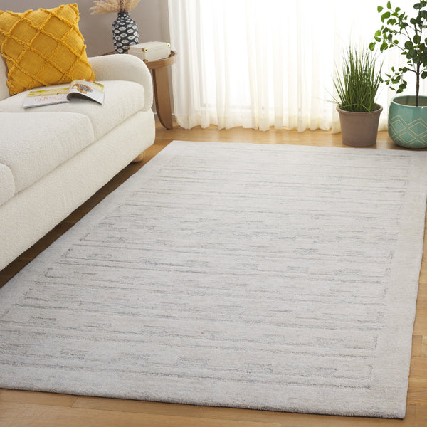 Safavieh Harvest Luxurious Hand Tufted Wool Runner Rug - Elevate Your Space With Timeless Elegance & Style Grey ,Beige Wool Pile Hvt111f-5