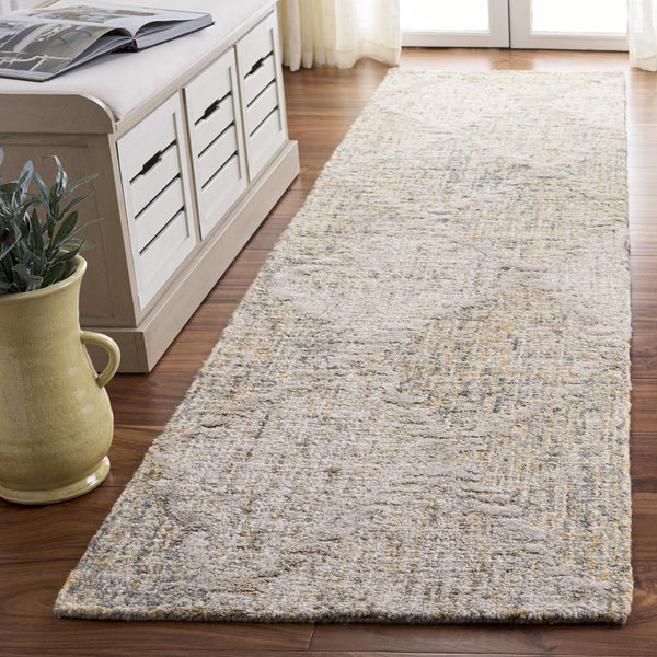 Safavieh Harvest Hand‑Tuf​Ted Round Wool Rug In Elegant Grey‑Brown — Low‑Pile, Durable, Modern Focal Point 6'-0" x 6'-0" HVT112F-6R