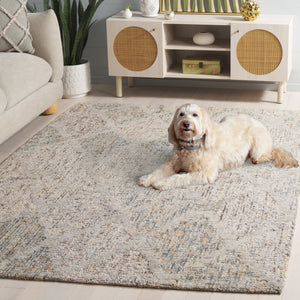 Safavieh Harvest Hand-Tufted Wool Area Rug In Grey Brown — Abstract Transitional Design, Low-Profile Comfort 3'-0" x 5'-0" HVT112F-3