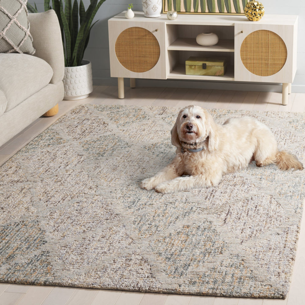 Safavieh Harvest Hand‑Tuf​Ted Round Wool Rug In Elegant Grey‑Brown — Low‑Pile, Durable, Modern Focal Point 6'-0" x 6'-0" HVT112F-6R