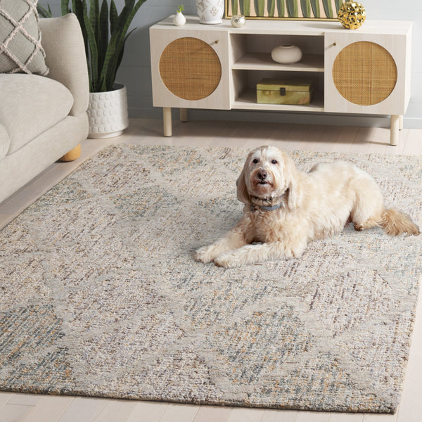 Safavieh Harvest Hand-Tufted Wool Area Rug In Grey-Brown | Low 3/8" Pile, Transitional Elegance For Entryways And Living Spaces 4'-0" x 6'-0" HVT112F-4