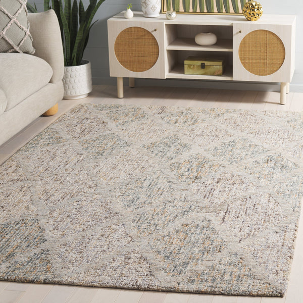 Safavieh Harvest Hand-Tufted Wool Area Rug In Grey-Brown | Low 3/8" Pile, Transitional Elegance For Entryways And Living Spaces 4'-0" x 6'-0" HVT112F-4