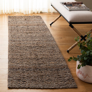 Safavieh Harvest Handwoven Brown Area Rug, Minimalist Low-Profile Polyester Pile For Living Rooms, Durable Elegance 8'-0" x 10'-0" HVT114T-8