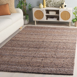 Safavieh Harvest Handwoven Brown Area Rug, Minimalist Low-Profile Polyester Pile For Living Rooms, Durable Elegance 8'-0" x 10'-0" HVT114T-8