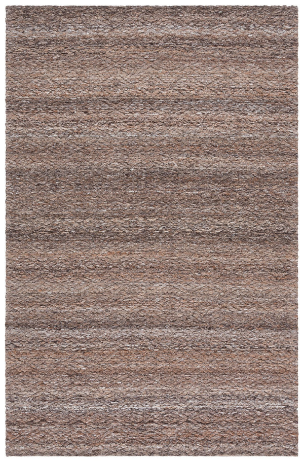 Safavieh Harvest Handwoven Brown Area Rug, Minimalist Low-Profile Polyester Pile For Living Rooms, Durable Elegance 8'-0" x 10'-0" HVT114T-8