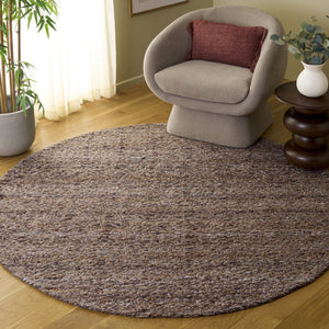 Safavieh Harvest Handwoven Brown Area Rug, Minimalist Low-Profile Polyester Pile For Living Rooms, Durable Elegance 8'-0" x 10'-0" HVT114T-8