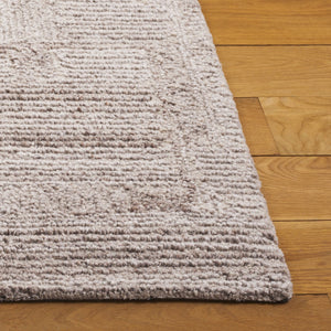 Safavieh Harvest Wool Taupe Area Rug — Hand-Tufted Low-Profile Square With Modern Geometric Texture 6'-0" x 6'-0" HVT116E-6SQ