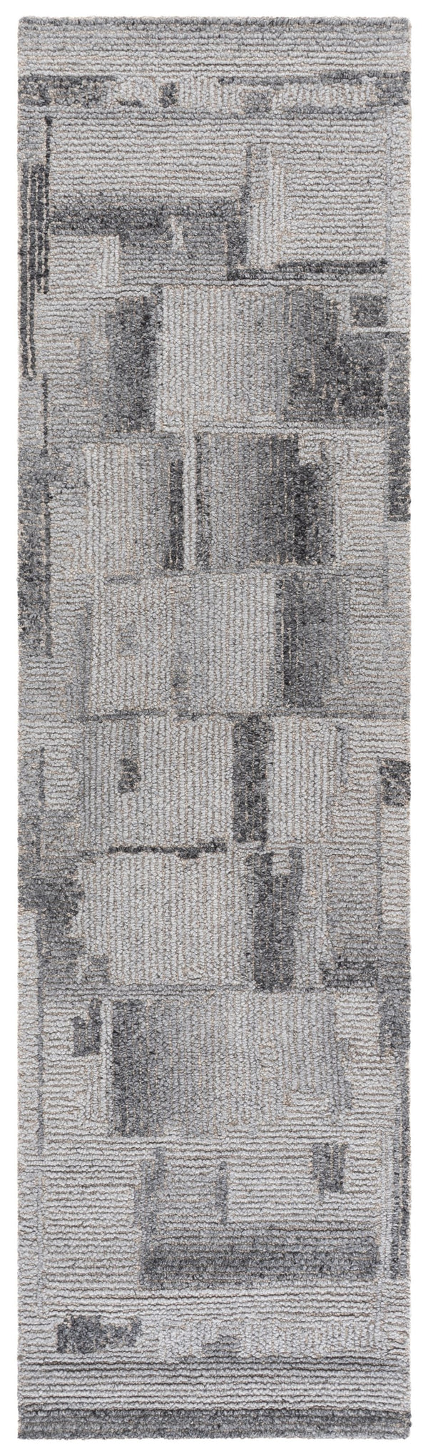 Safavieh Harvest Hand-Tufted Grey Wool Rug — Low-Profile Modern Geometric Accent For Living Rooms & Beds 4'-0" x 6'-0" HVT116F-4