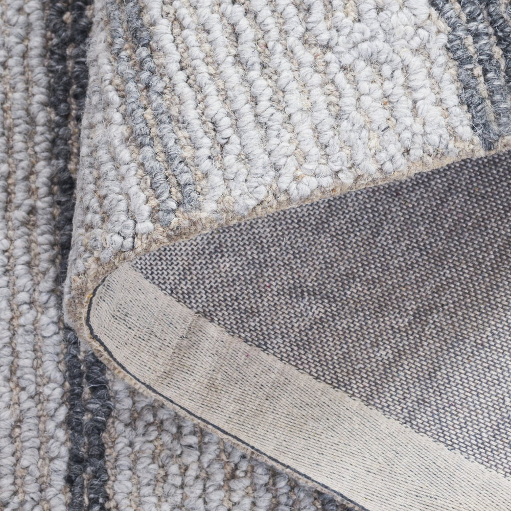 Safavieh Harvest Hand-Tufted Wool Area Rug In Sleek Grey — Low-Profile, Durable, Modern Minimalist Anchor 6'-0" x 9'-0" HVT116F-6