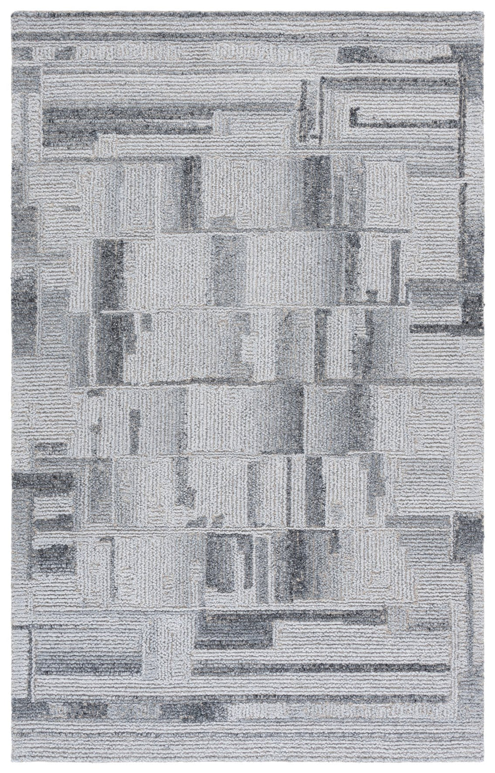 Safavieh Harvest Hand-Tufted Wool Area Rug In Sleek Grey — Low-Profile, Durable, Modern Minimalist Anchor 6'-0" x 9'-0" HVT116F-6