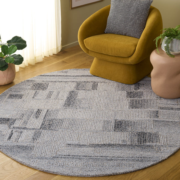 Safavieh Harvest Hand-Tufted Grey Wool Runner — Low-Profile 3/8" Pile, Durable Soft Rug For High-Traffic Hallways 2'-3" x 9'-0" HVT116F-29