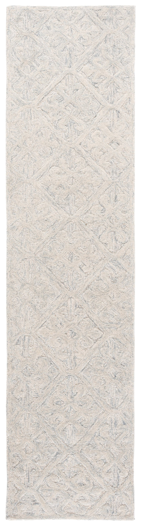 Safavieh Harvest Light Blue Grey Wool Runner — Handwoven, Low-Profile Modern Hallway Rug For Durable Comfort 2'-3" x 9'-0" HVT117L-29