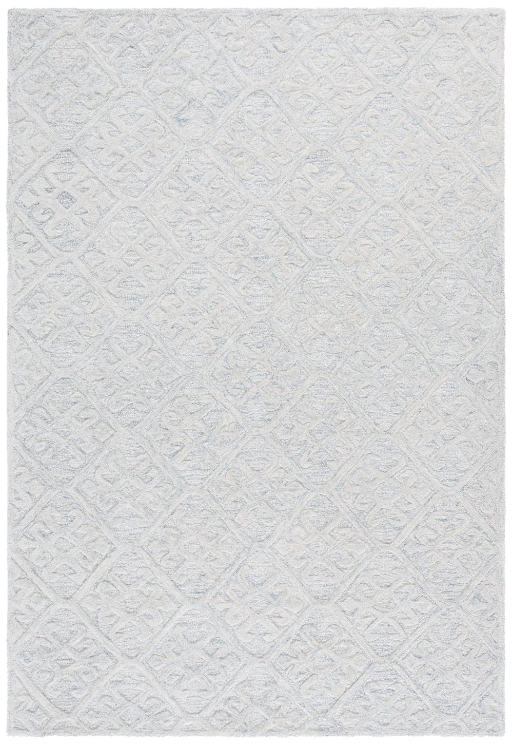 Safavieh Harvest Light Blue Grey Wool Runner — Handwoven, Low-Profile Modern Hallway Rug For Durable Comfort 2'-3" x 9'-0" HVT117L-29