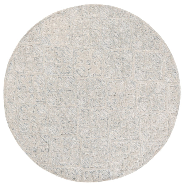 Safavieh Harvest Handwoven Wool Area Rug In Light Blue Grey — Low Pile 3/8" Comfort, Durable Modern Elegance 6'-0" x 9'-0" HVT117L-6