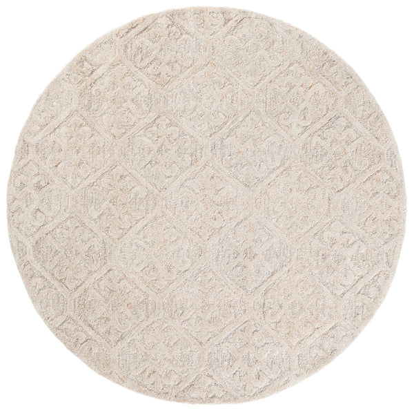 Safavieh Harvest Hand-Woven Wool Rug In Rust And Grey — Minimal, Plush 3/8" Pile For Modern & Transitional Spaces 6'-0" x 6'-0" HVT117P-6SQ