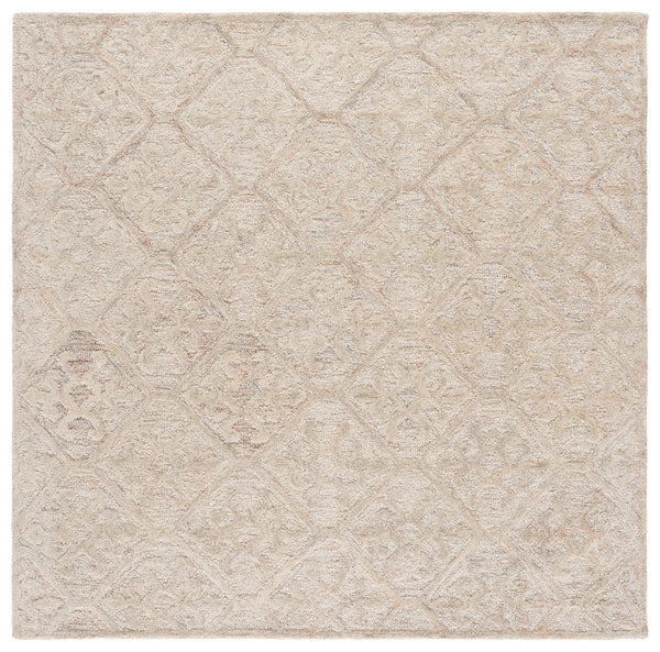 Safavieh Harvest Hand-Woven Round Wool Rug In Rust And Grey — Modern Transitional Texture, Durable, Cozy 6'-0" x 6'-0" HVT117P-6R