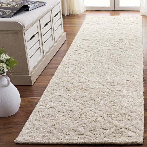 Safavieh Harvest Handwoven Wool Runner In Olive Beige – Low-Profile 3/8" Pile, Minimalist Hallway Accent 2'-3" x 9'-0" HVT117X-29