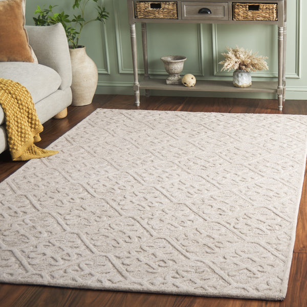 Safavieh Harvest Handwoven Olive Beige Wool Rug — Minimalist, Durable Low-Profile Pile For Modern Living Spaces 9'-0" x 12'-0" HVT117X-9