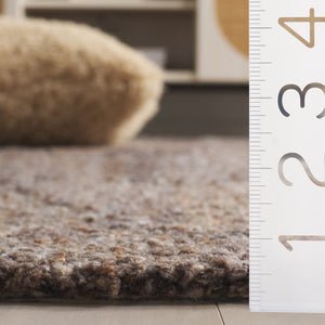 Safavieh Harvest Elegant Hand Tufted Area Rug – Warm Minimalist Design To Enhance Your Modern Living Space Brown 80% Polyester,20% Wool Hvt118t-4
