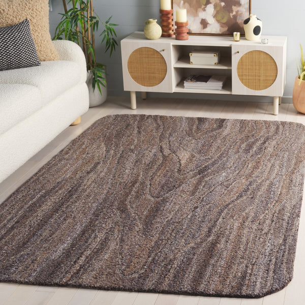 Safavieh Harvest Elegant Hand Tufted Area Rug – Warm Minimalist Design To Enhance Your Modern Living Space Brown 80% Polyester,20% Wool Hvt118t-4