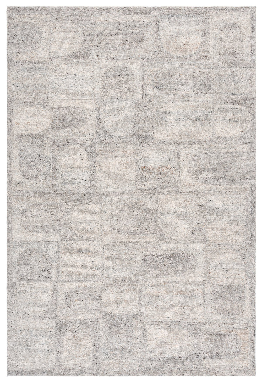 Safavieh Harvest Hand‑Tufted Wool Rug In Grey Beige — Subtle Geometric Texture, Low 3/8" Pile For High‑Traffic Areas 9'-0" x 12'-0" HVT119B-9
