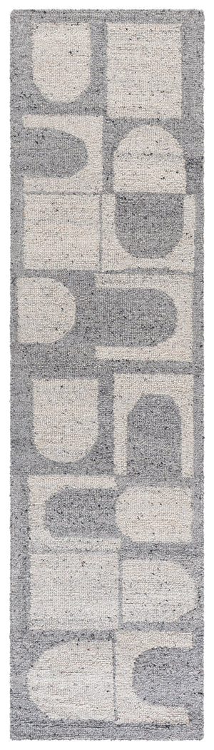 Safavieh Harvest Hand-Tufted Round Wool Rug In Silver Grey — Low-Profile 3/8" Pile, Modern Transitional Appeal 6'-0" x 6'-0" HVT119F-6R