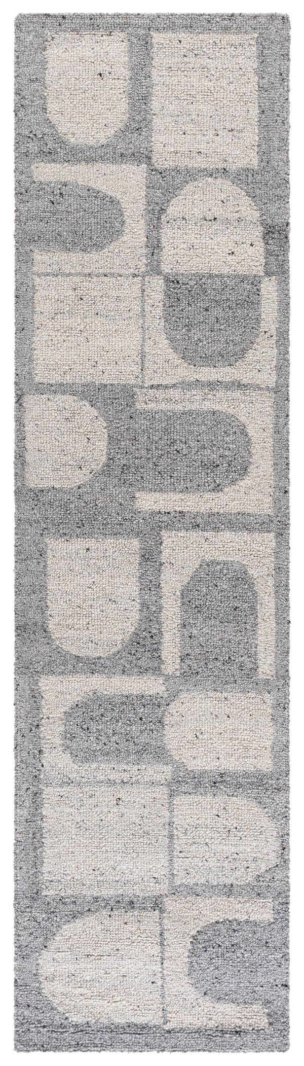 Safavieh Harvest Hand-Tufted Round Wool Rug In Silver Grey — Low-Profile 3/8" Pile, Modern Transitional Appeal 6'-0" x 6'-0" HVT119F-6R