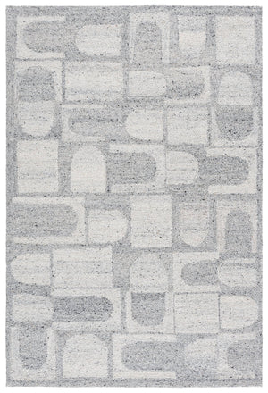 Safavieh Harvest Hand-Tufted Round Wool Rug In Silver Grey — Low-Profile 3/8" Pile, Modern Transitional Appeal 6'-0" x 6'-0" HVT119F-6R