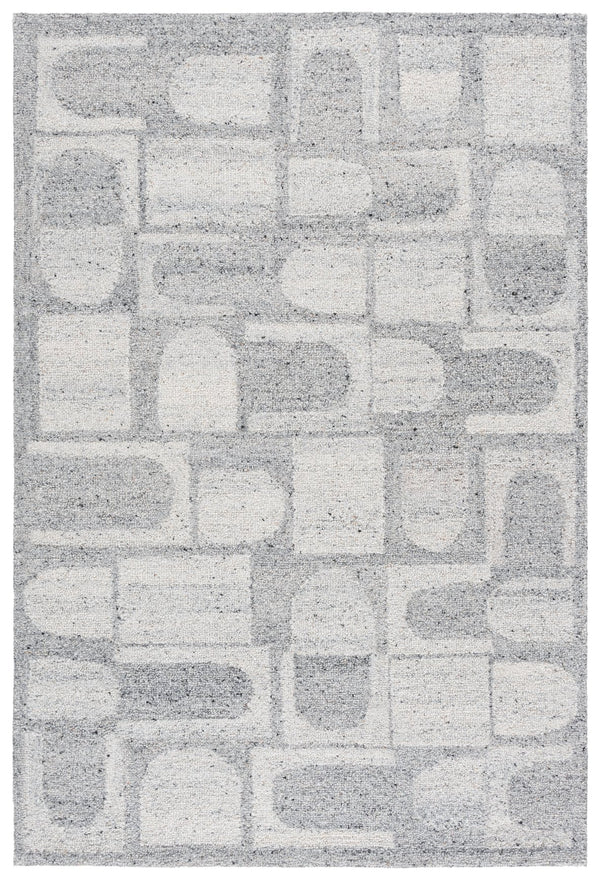 Safavieh Harvest Hand-Tufted Round Wool Rug In Silver Grey — Low-Profile 3/8" Pile, Modern Transitional Appeal 6'-0" x 6'-0" HVT119F-6R