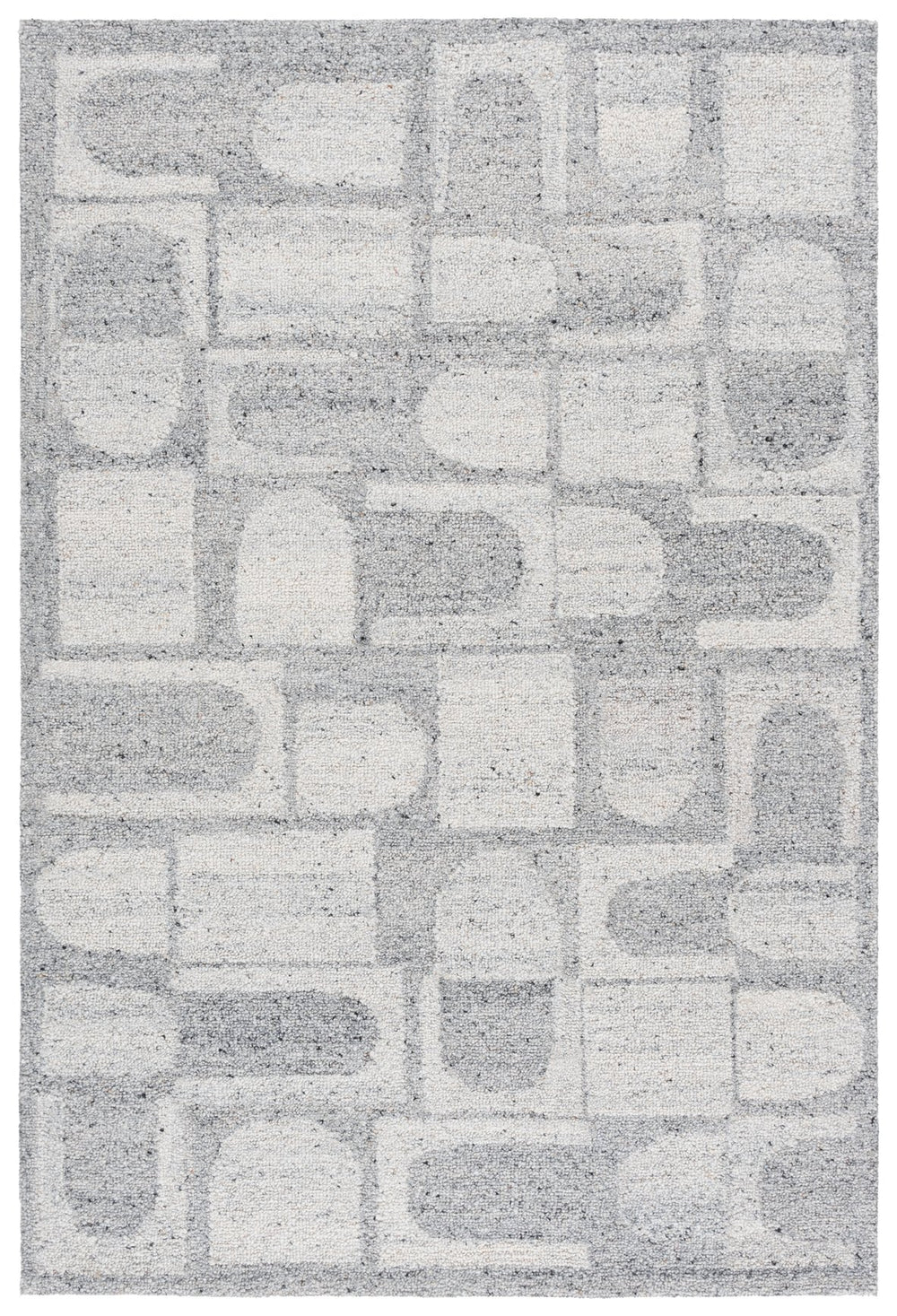 Safavieh Harvest Hand-Tufted Wool Area Rug In Silver Grey — Low 3/8" Pile, Modern Minimalist Elegance 9'-0" x 12'-0" HVT119F-9