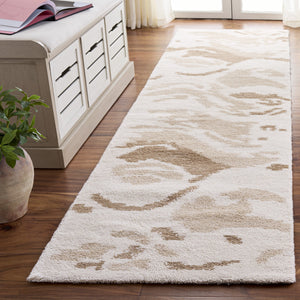 Safavieh Harvest Hand-Tufted Wool Rug Ivory Beige Abstract-Modern Design, Low Profile 3/8" Pile, Durable 8'-0" x 10'-0" HVT120B-8