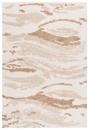 Safavieh Harvest Hand-Tufted Wool Rug Ivory Beige Abstract-Modern Design, Low Profile 3/8" Pile, Durable 8'-0" x 10'-0" HVT120B-8