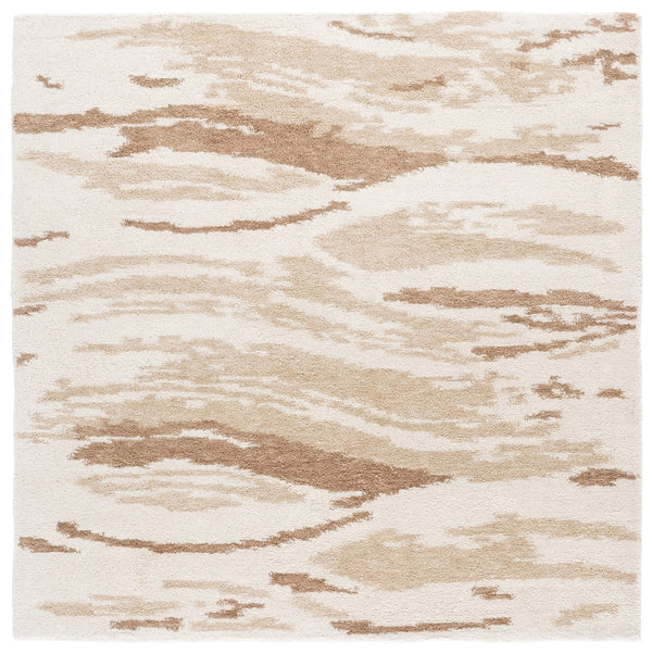 Safavieh Harvest Hand-Tufted Wool Rug Ivory Beige Abstract-Modern Design, Low Profile 3/8" Pile, Durable 8'-0" x 10'-0" HVT120B-8