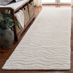 Safavieh Harvest Hand-Tufted Ivory Wool Area Rug — Contemporary Abstract Design, Plush Low-Profile Comfort 6'-0" x 6'-0" HVT122A-6SQ