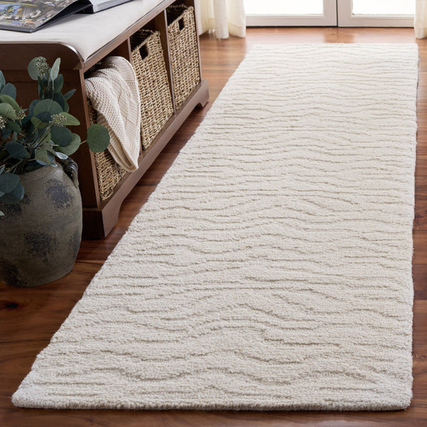 Safavieh Harvest Hand-Tufted Ivory Wool Area Rug — 8X10 Modern Abstract Design, Plush Low-Profile Comfort 9'-0" x 12'-0" HVT122A-9