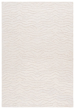 Safavieh Harvest Hand-Tufted Ivory Wool Area Rug — Contemporary Abstract Design, Plush Low-Profile Comfort 6'-0" x 6'-0" HVT122A-6SQ