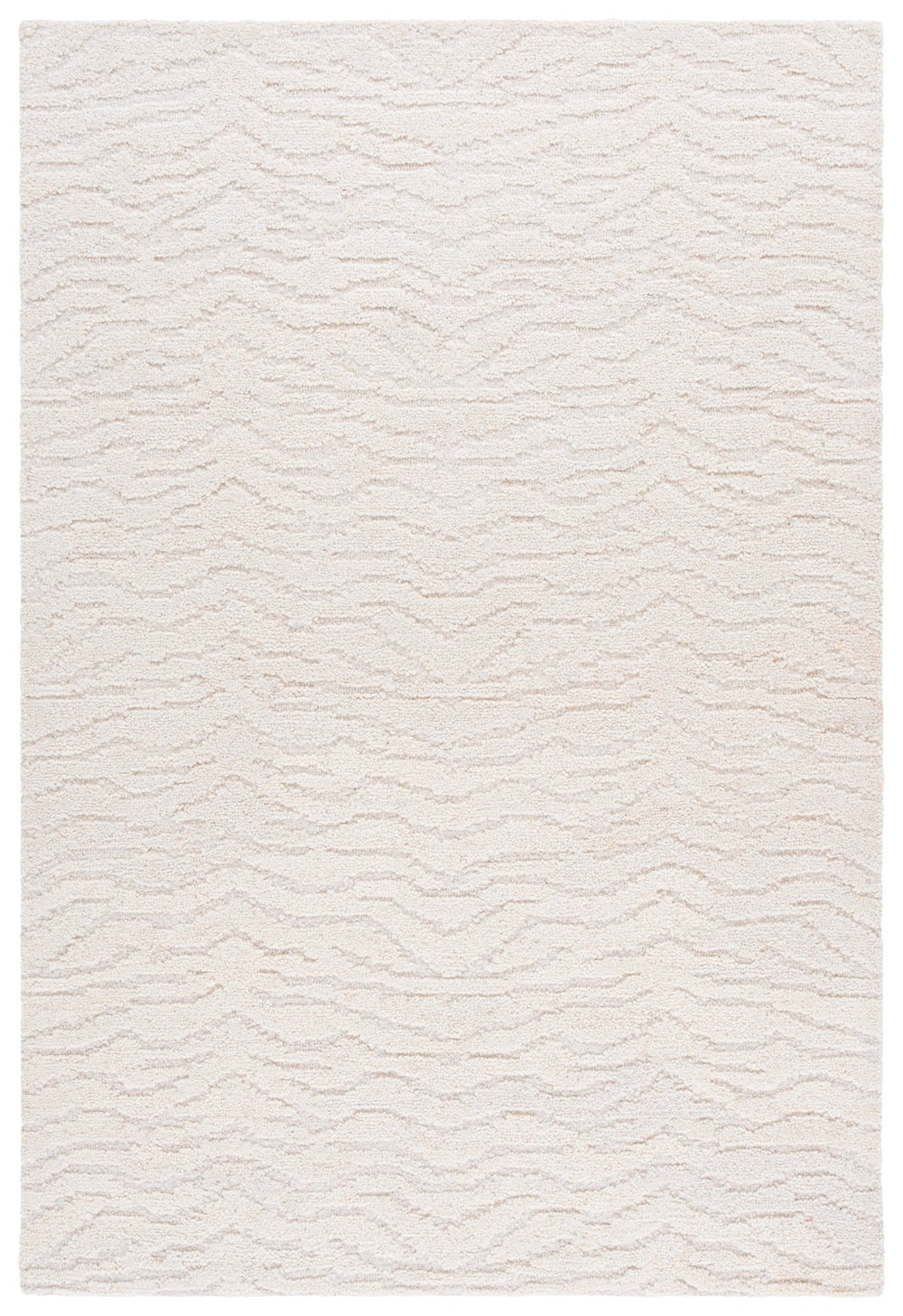 Safavieh Harvest Hand‑Tufted Ivory Wool Rug — Low‑Profile 3/8" Pile, Abstract Modern Design, Indian Craftsmanship 6'-0" x 9'-0" HVT122A-6