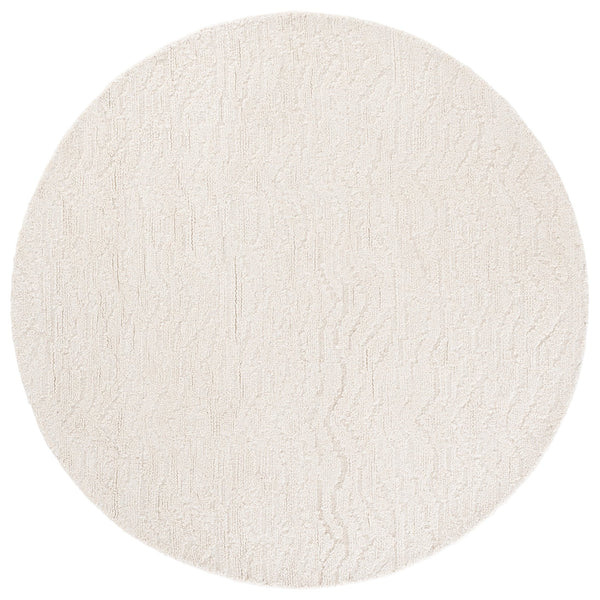 Safavieh Harvest Hand-Tufted Ivory Wool Area Rug — Contemporary Abstract Design, Plush Low-Profile Comfort 6'-0" x 6'-0" HVT122A-6SQ
