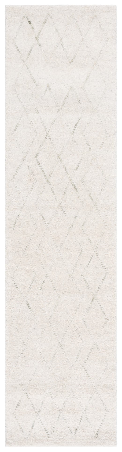 Safavieh Harvest Hand-tufted Wool Cotton Blend Area Rug - Elegant Diamond Pattern For Cozy Home Décor Ivory ,Green 80% Wool & 20% Cotton Hvt201a-3