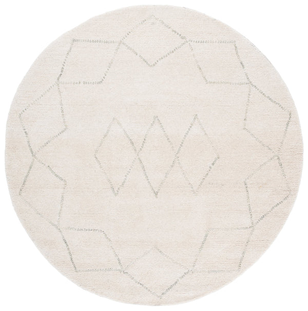Safavieh Harvest Hand-tufted Runner Rug - Luxurious Wool And Cotton Blend With Elegant Geometric Design Ivory ,Green 80% Wool & 20% Cotton Hvt201a-6r