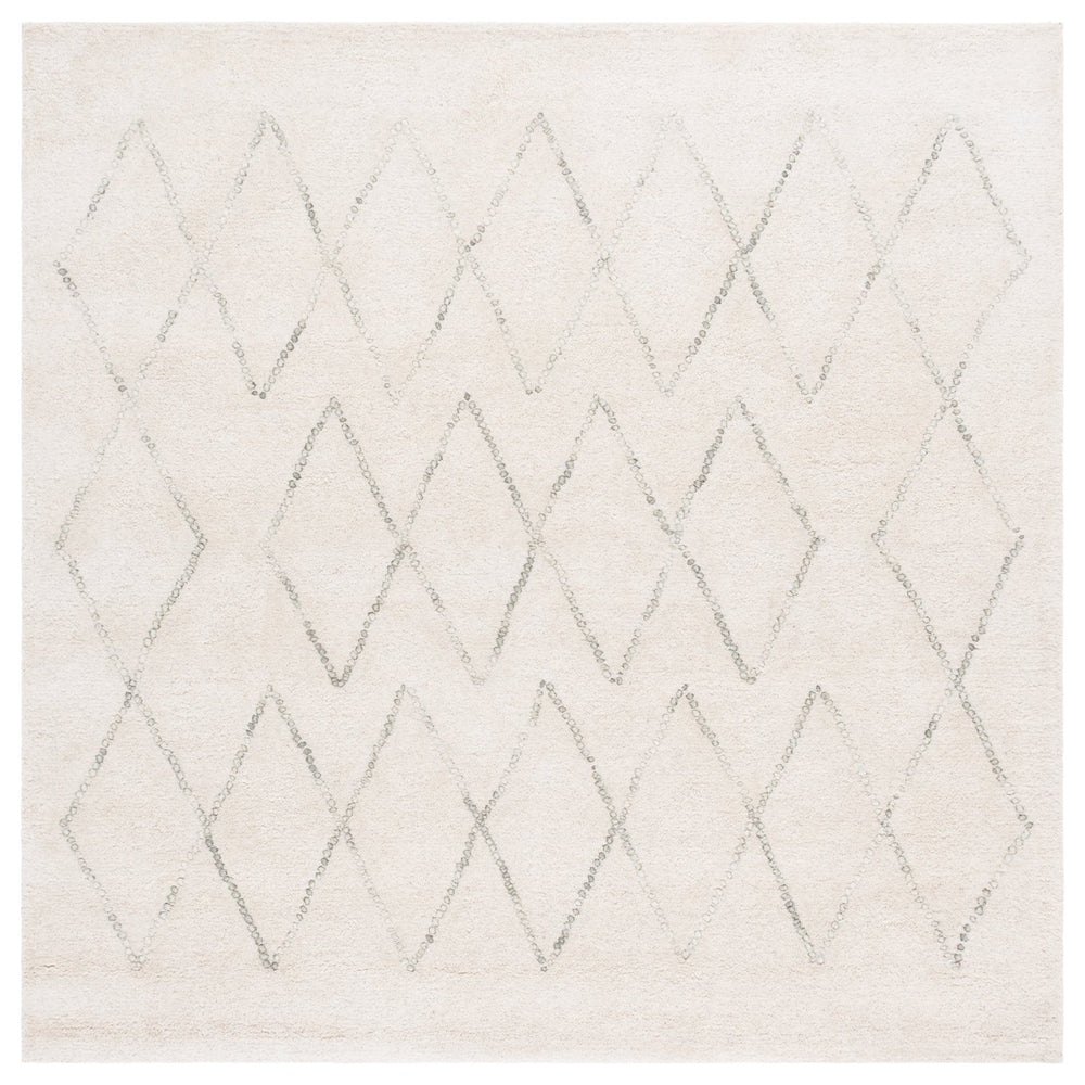 Safavieh Harvest Hand-tufted Runner Rug - Luxurious Wool And Cotton Blend With Elegant Geometric Design Ivory ,Green 80% Wool & 20% Cotton Hvt201a-6sq