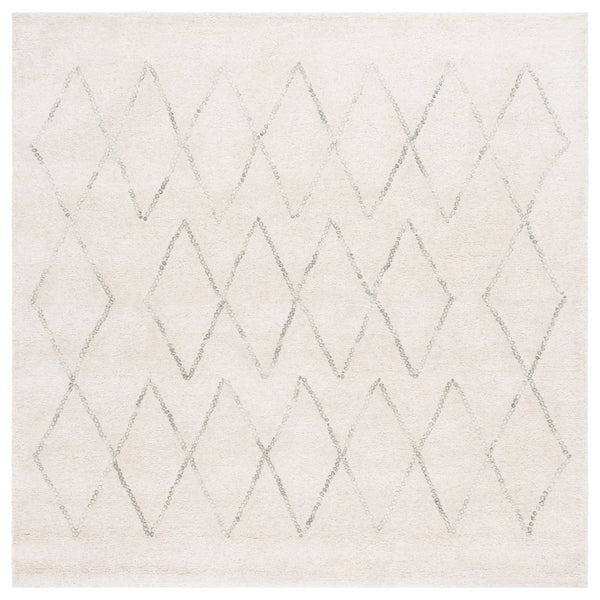 Safavieh Harvest Hand-tufted Runner Rug - Luxurious Wool And Cotton Blend With Elegant Geometric Design Ivory ,Green 80% Wool & 20% Cotton Hvt201a-6sq