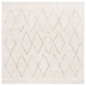 Safavieh Harvest Hand-tufted Wool Cotton Blend Area Rug - Elegant Diamond Pattern For Cozy Home Décor Ivory ,Green 80% Wool & 20% Cotton Hvt201a-3