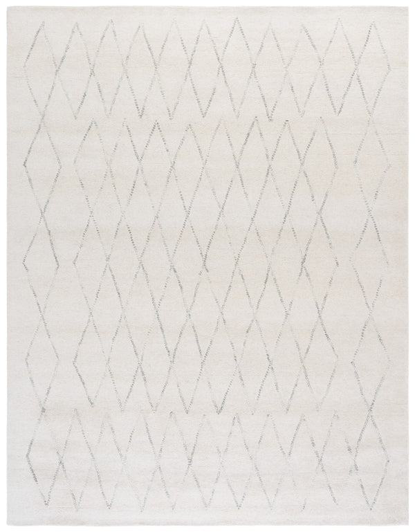 Safavieh Harvest Hand-tufted Wool Cotton Blend Area Rug - Elegant Diamond Pattern For Cozy Home Décor Ivory ,Green 80% Wool & 20% Cotton Hvt201a-3