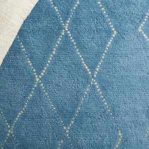 Safavieh Harvest Hand-tufted Wool Cotton Blend Area Rug - Elegant Diamond Pattern For Cozy Home Décor Blue ,Ivory 80% Wool & 20% Cotton Hvt201m-8