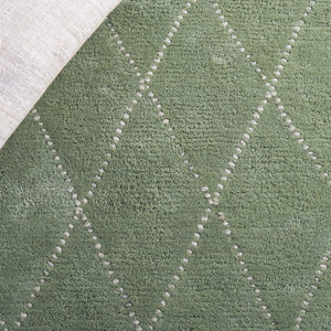 Safavieh Harvest Hand-tufted Wool Cotton Blend Area Rug - Elegant Diamond Pattern For Cozy Home Décor Sage ,Ivory 80% Wool & 20% Cotton Hvt201w-8