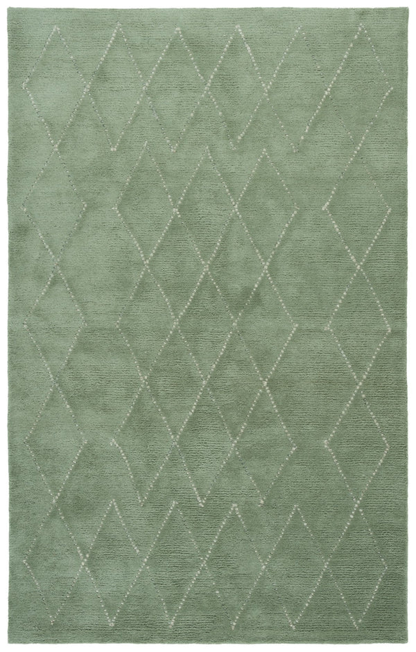 Safavieh Harvest Hand-tufted Wool Cotton Blend Area Rug - Elegant Diamond Pattern For Cozy Home Décor Sage ,Ivory 80% Wool & 20% Cotton Hvt201w-8